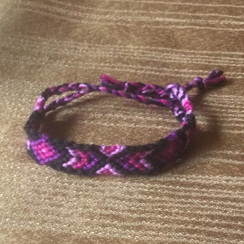 Purple and black friendship bracelet
